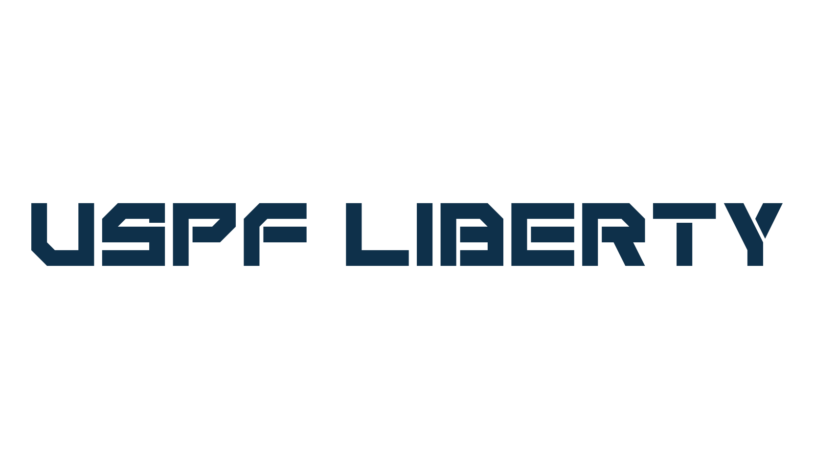 USPF Liberty, techno square sci-fi font preview