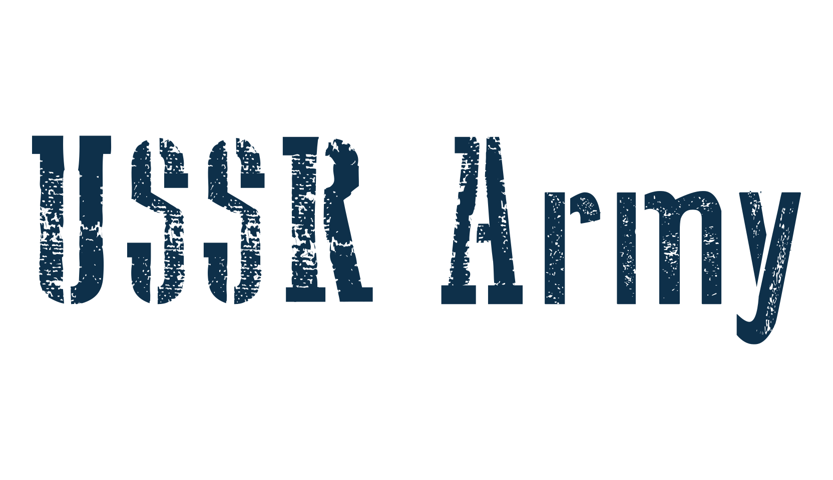 USSR Army, fancy stencil, army decorative font preview