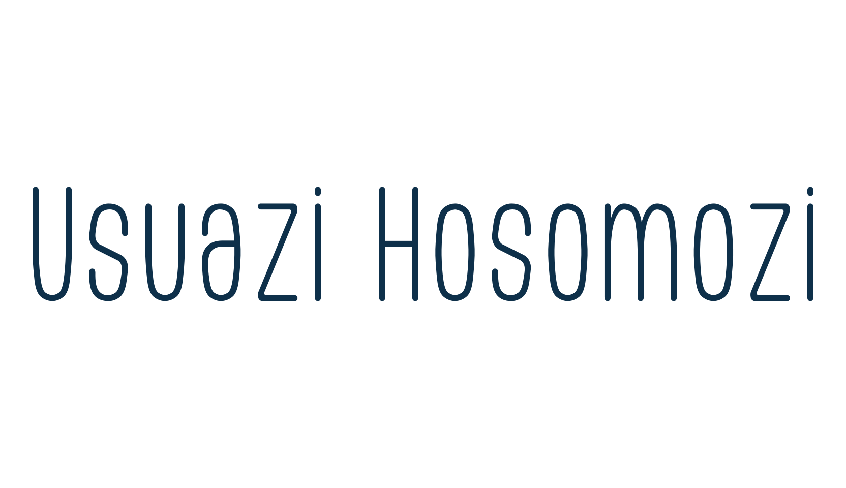 Usuazi Hosomozi, fancy various decorative font preview