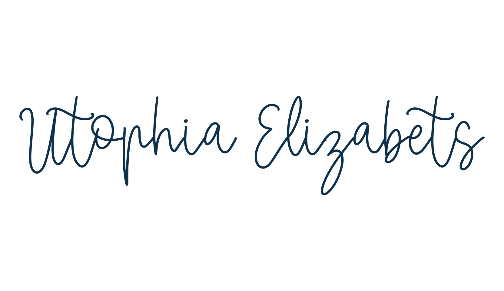 Utophia Elizabets, handwriting font preview