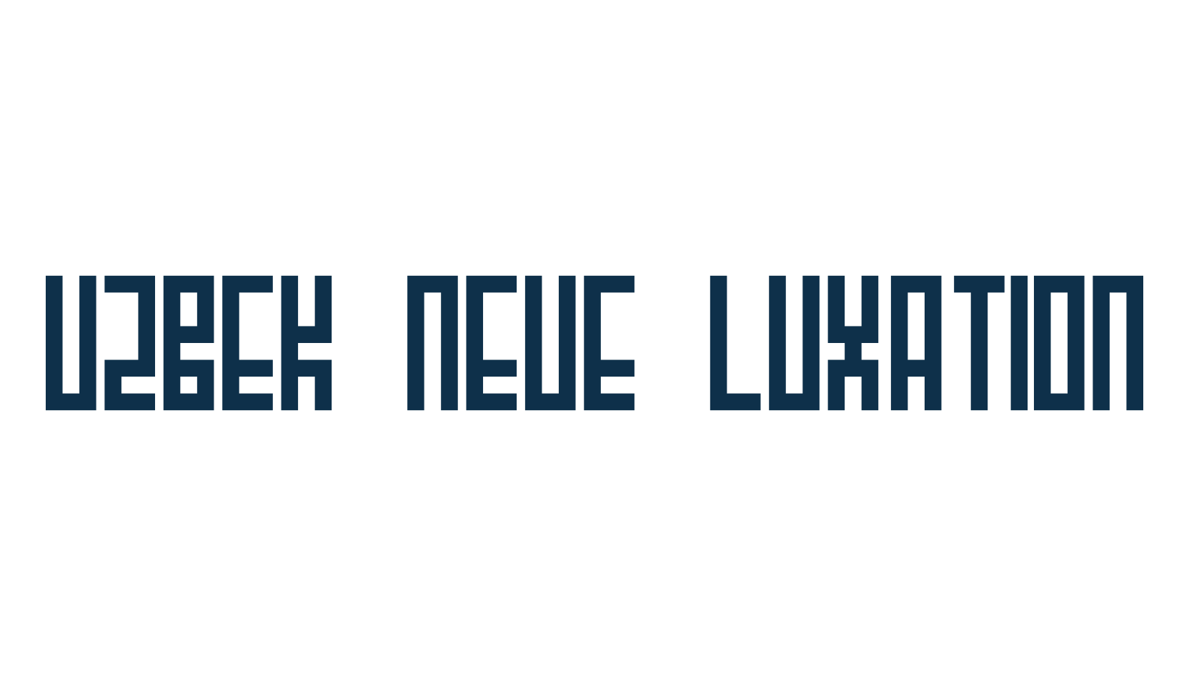 Uzbek Neue Luxation, techno square sci-fi font preview