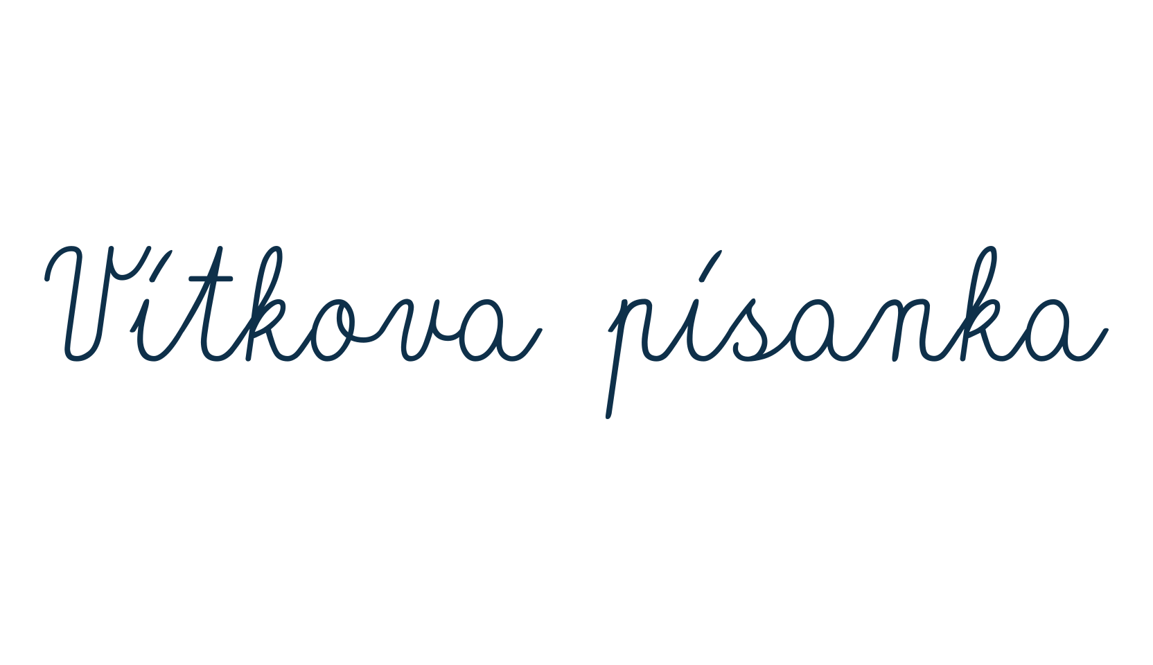 Vítkova písanka, school font preview