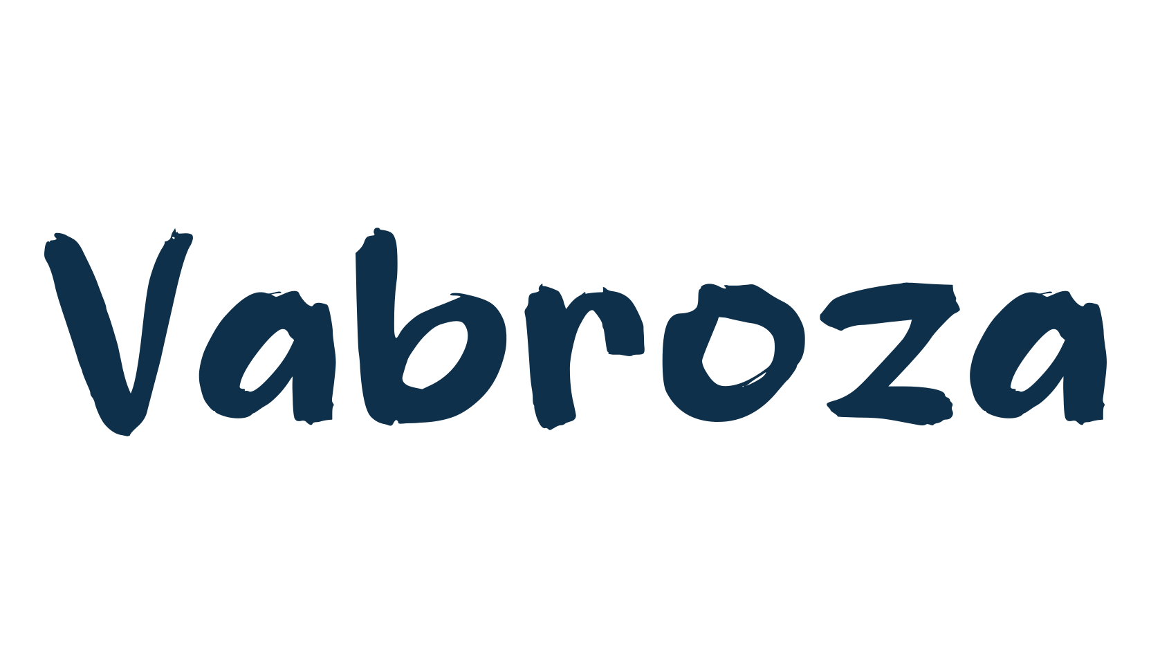 Vabroza, brush font preview
