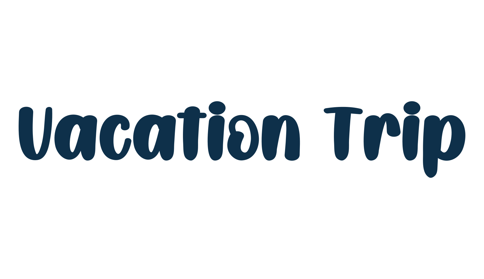 Vacation Trip, various font preview