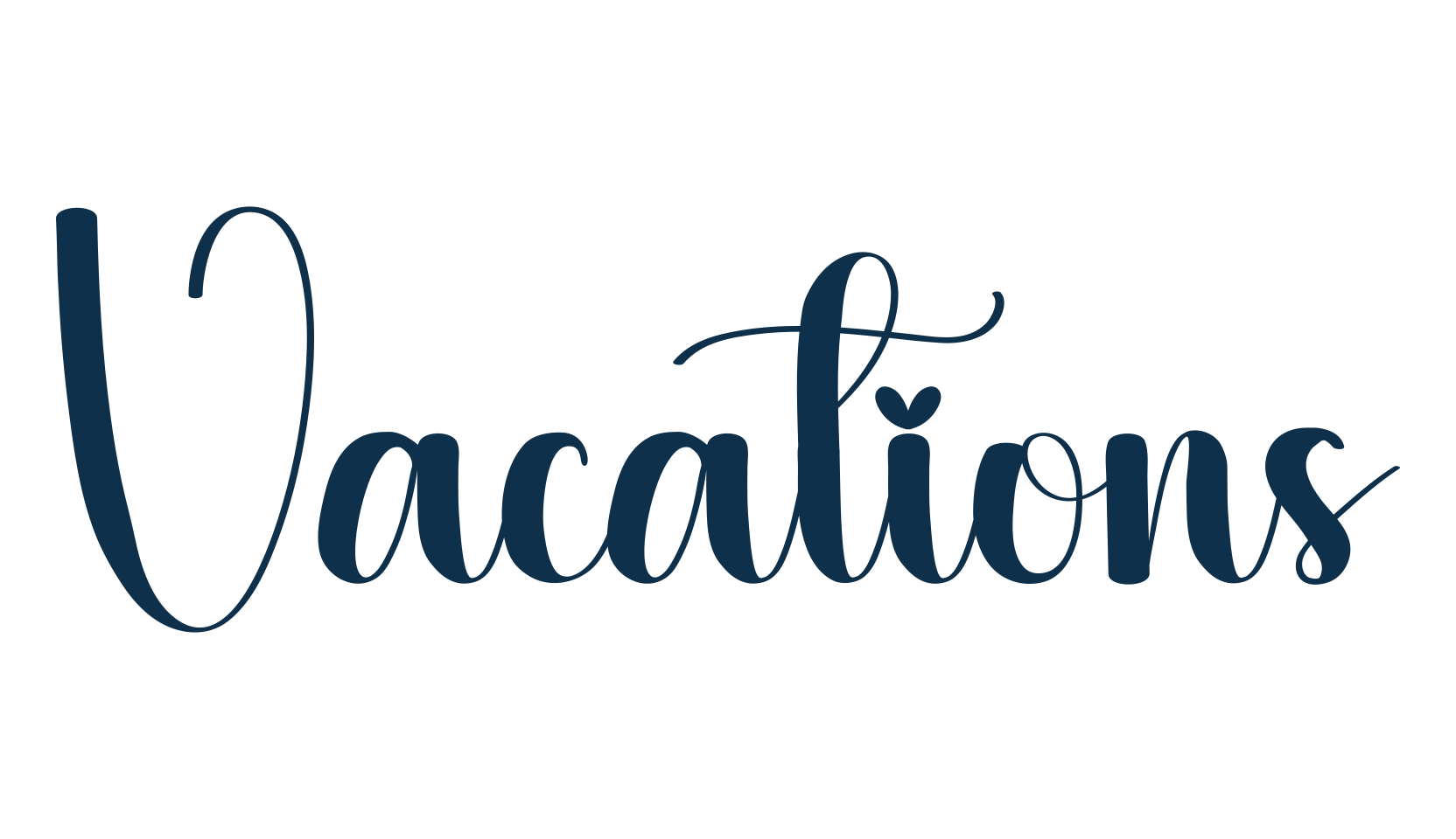 Vacations, various font preview