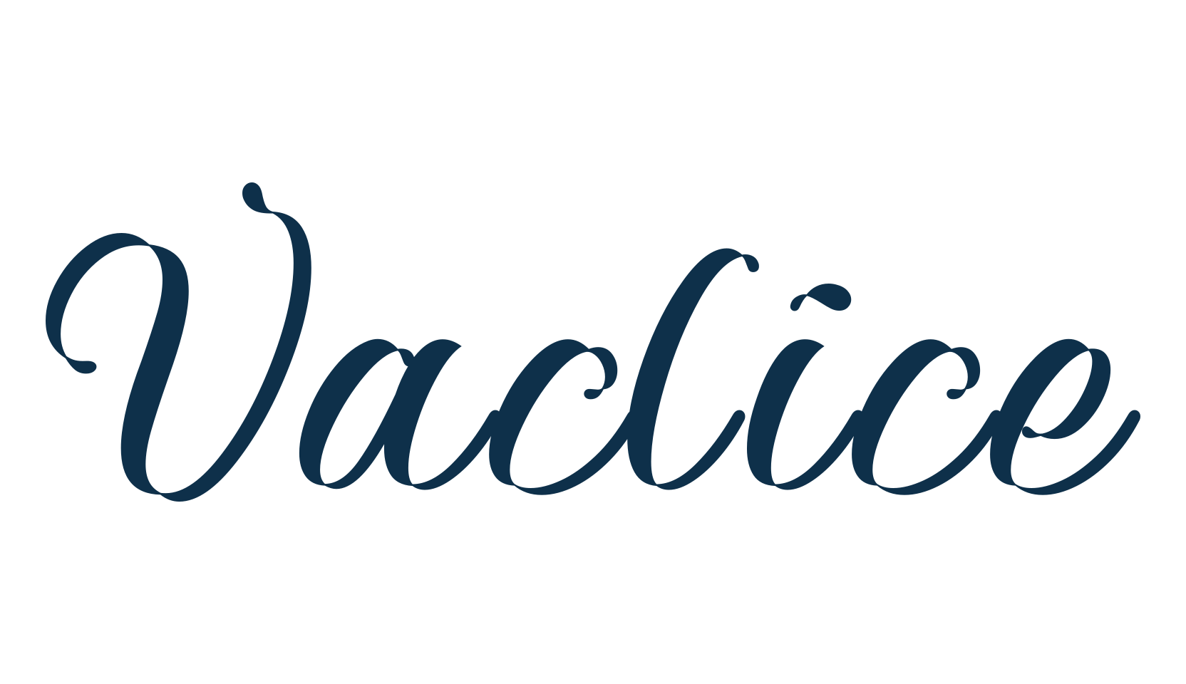 Vaclice, fancy various decorative script calligraphy font preview