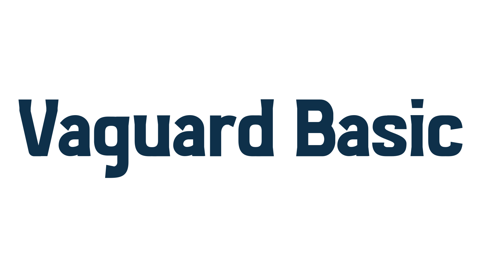 Vaguard Basic, retro font preview