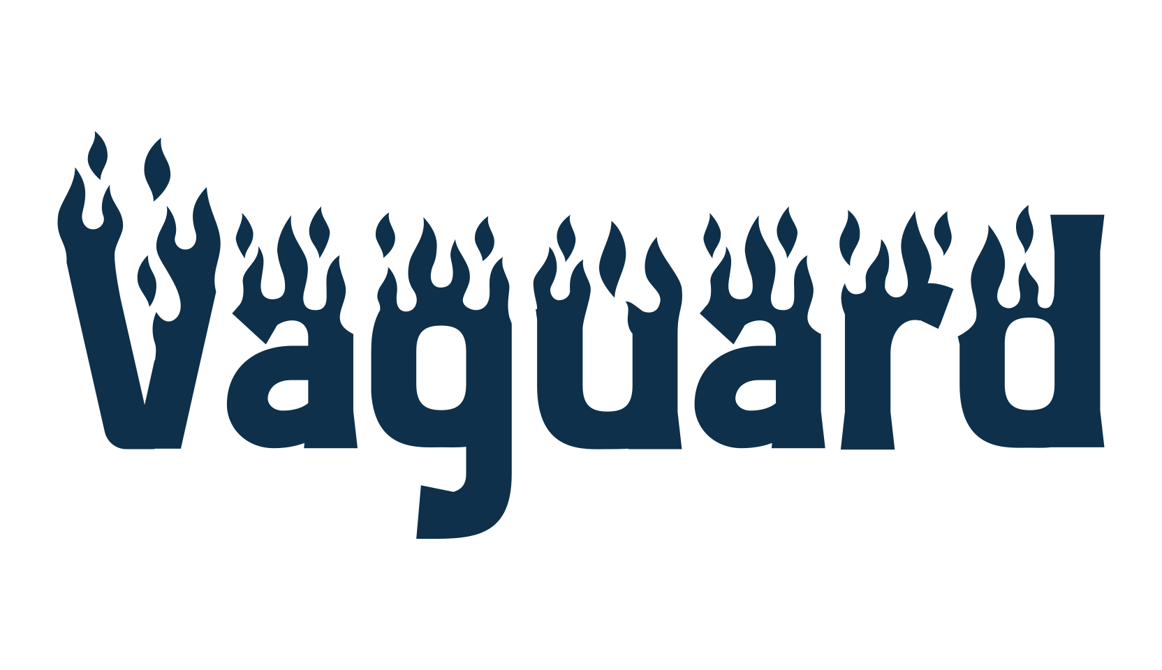Vaguard, fancy fire, ice decorative font preview