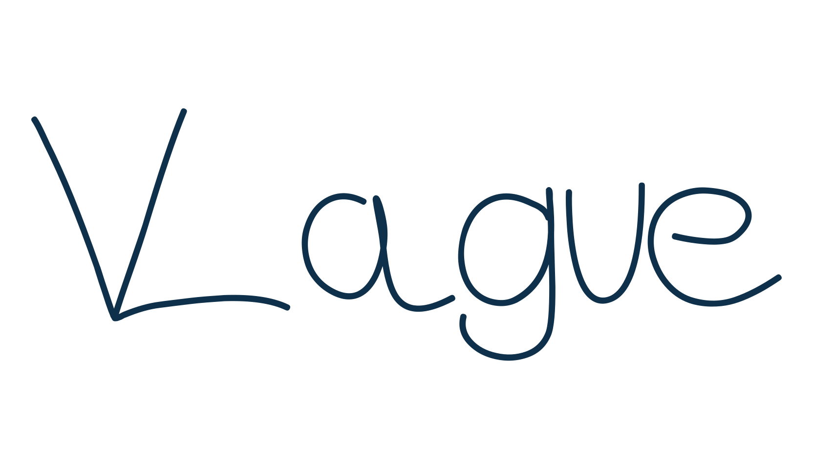 Vague, script handwritten fancy decorative calligraphy font preview