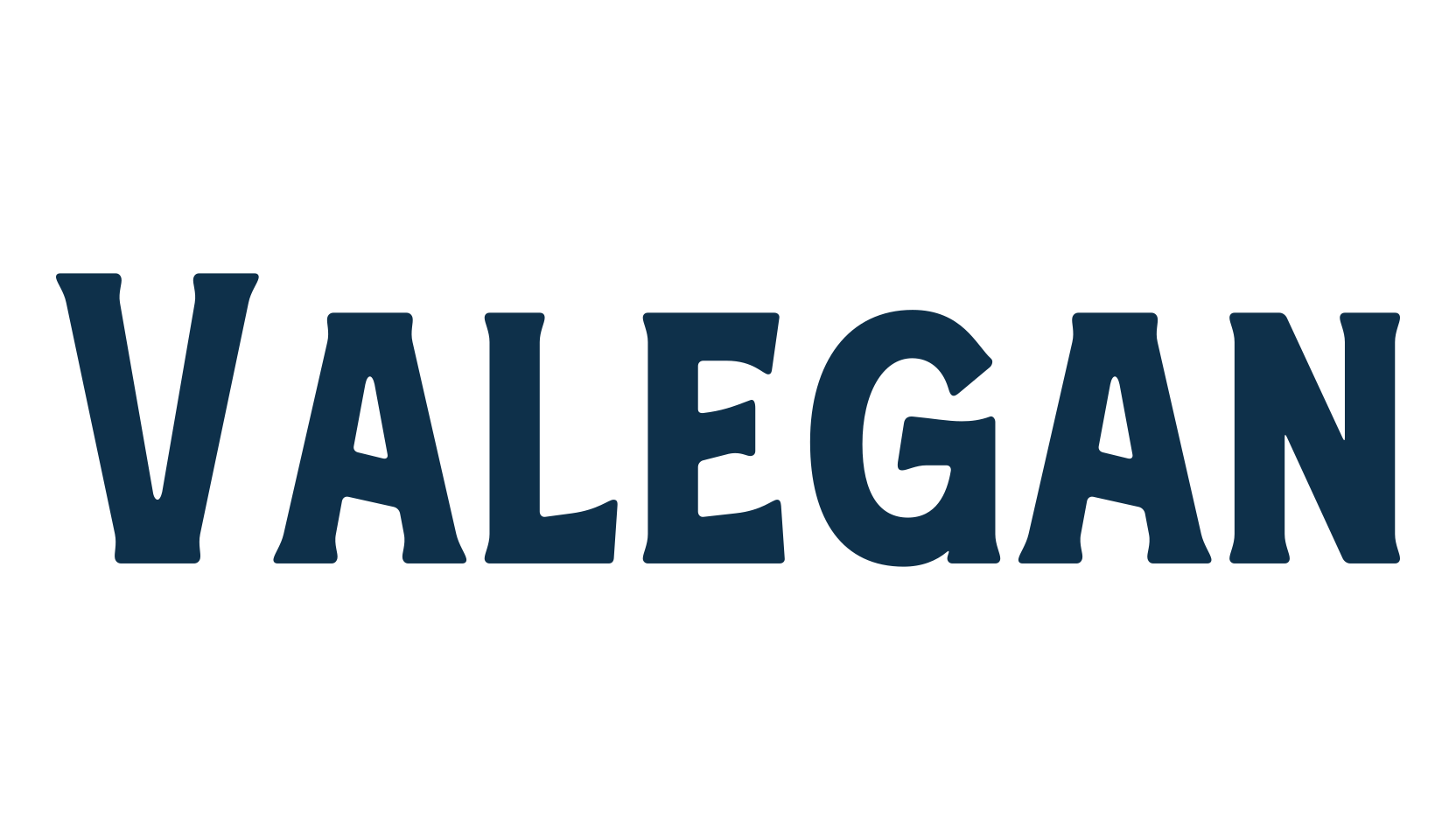 Valegan, retro font preview