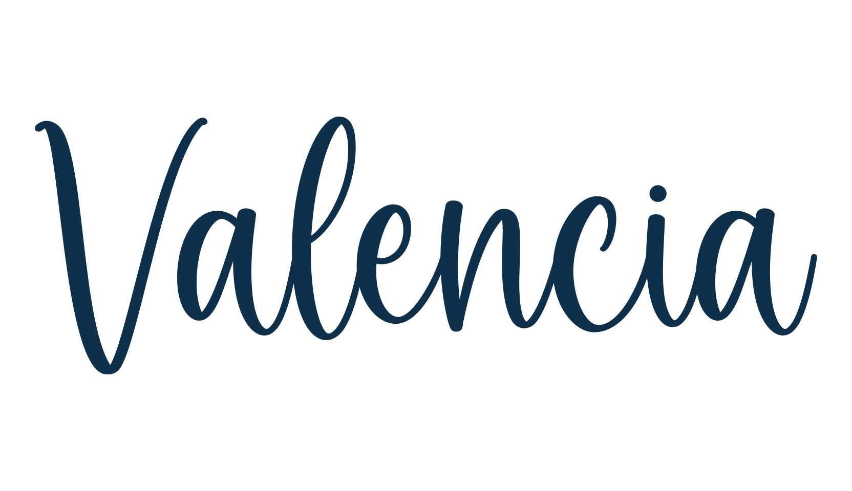 Valencia, script handwritten fancy decorative calligraphy font preview