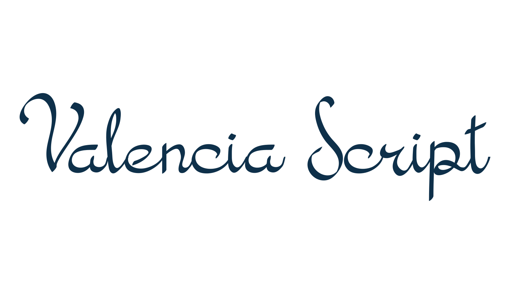 Valencia Script, various font preview