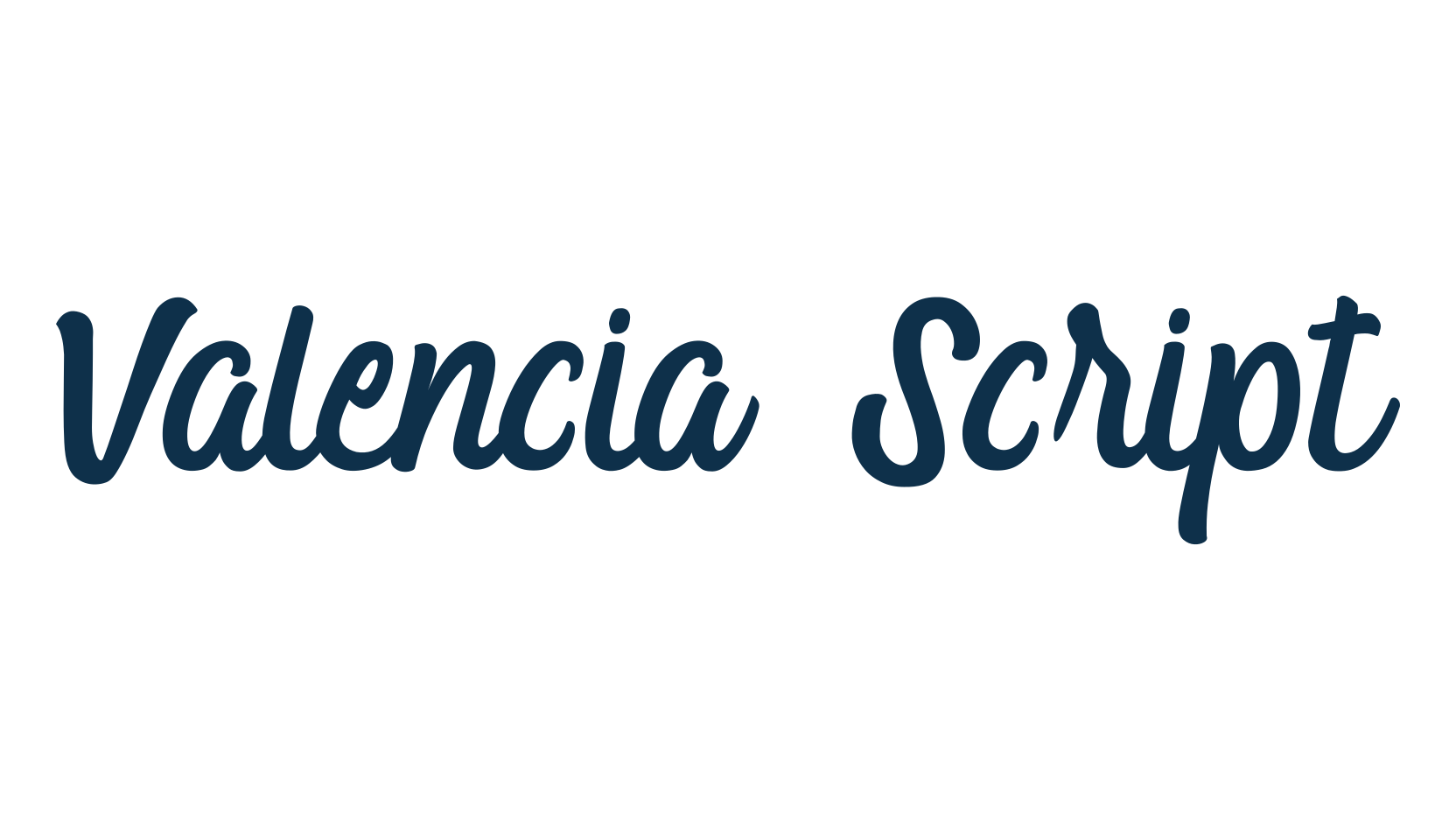 Valencia Script (valencia-script), fancy various decorative script calligraphy font preview