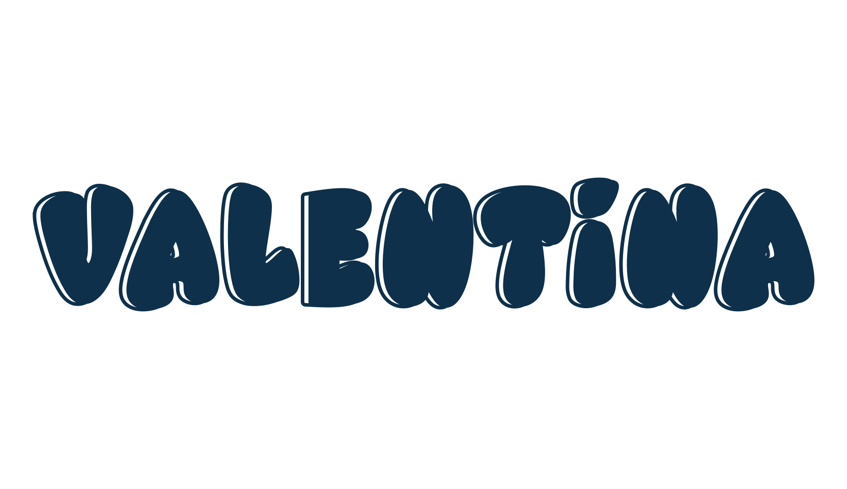 Valentina, cartoon font preview