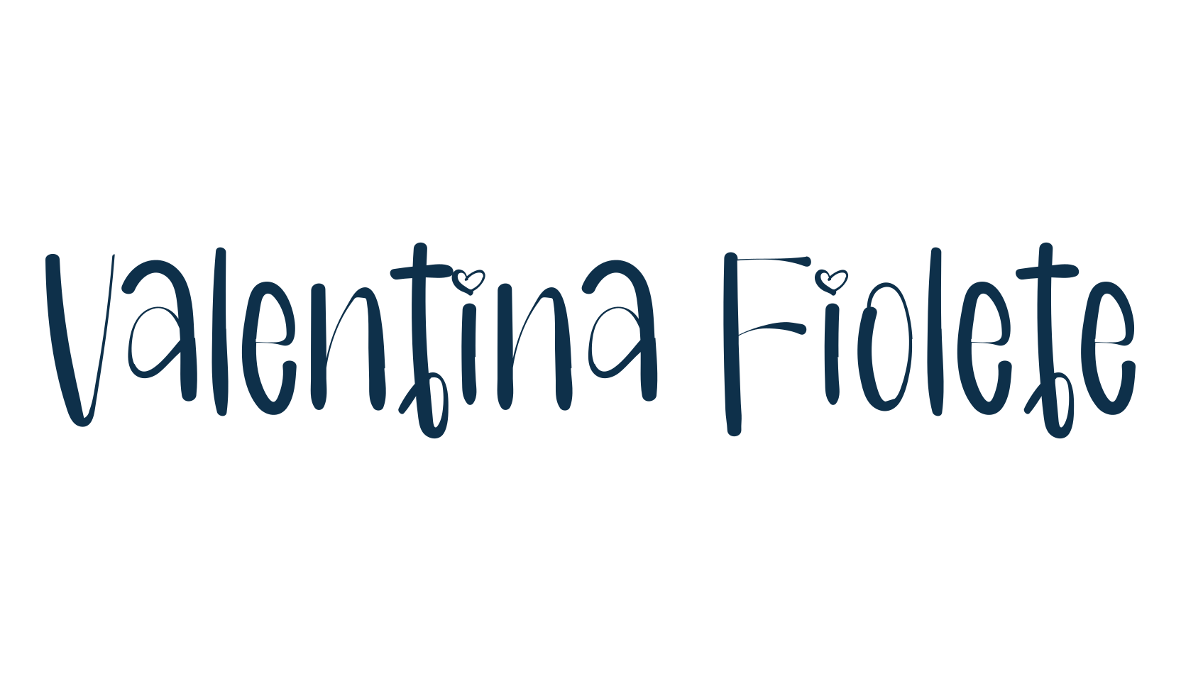 Valentina Fiolete, various font preview