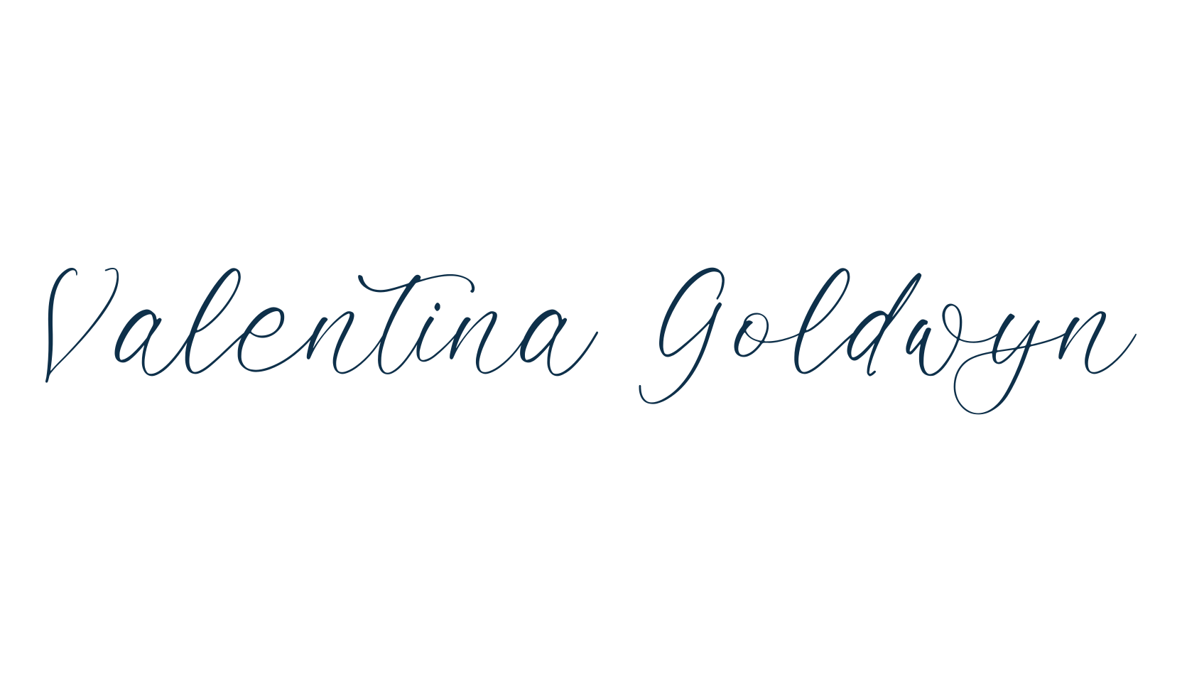 Valentina Goldwyn, script handwritten fancy decorative calligraphy font preview