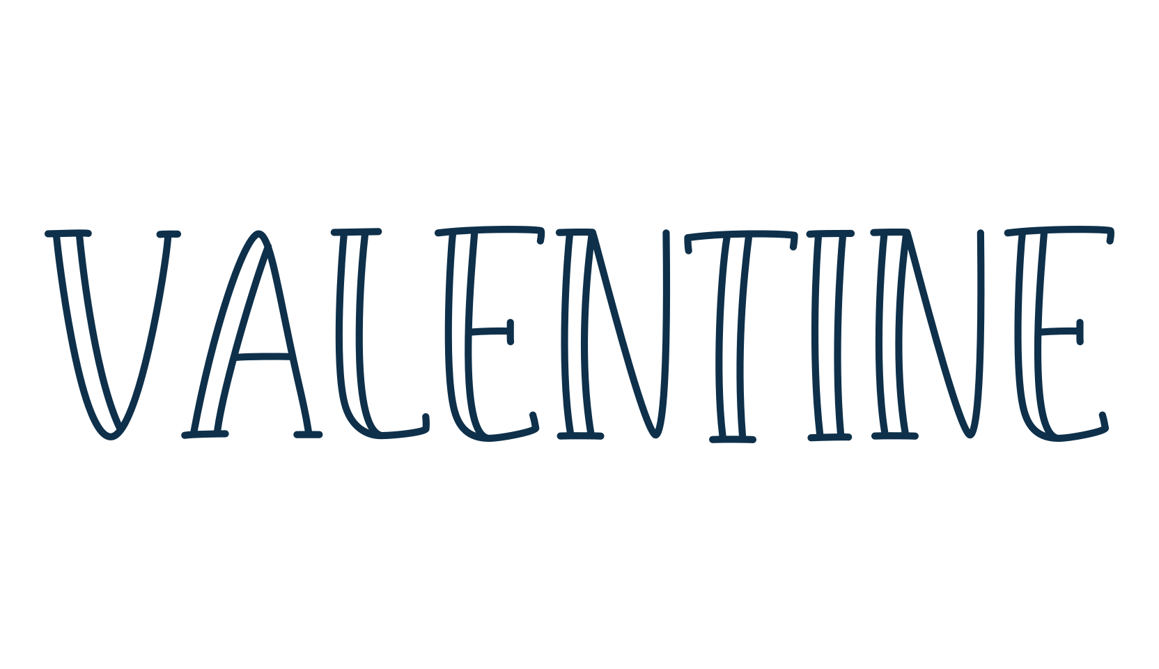 Valentine (valentine-14), display market font preview