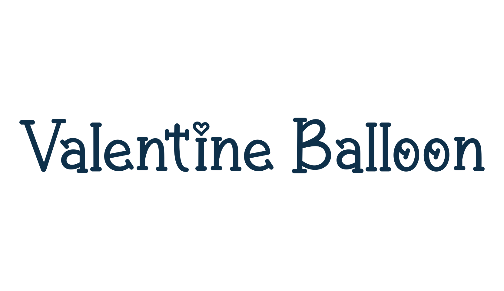 Valentine Balloon, display market font preview