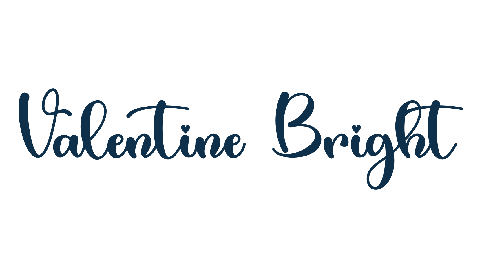 Valentine Bright, various font preview