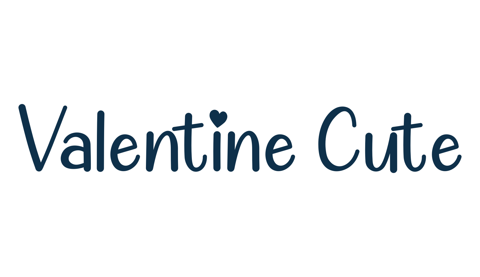 Valentine Cute, fancy decorative font preview