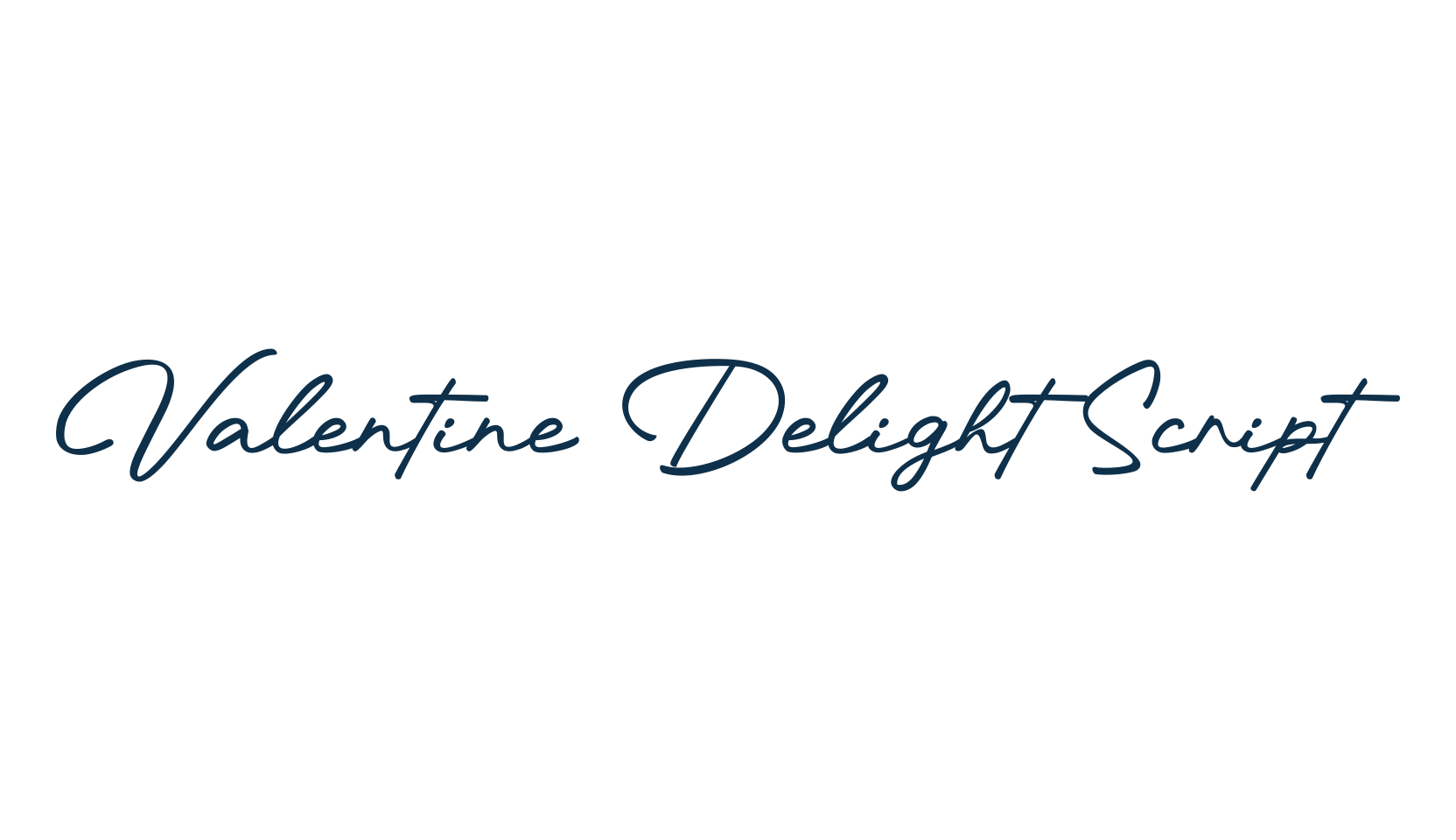 Valentine Delight Script, script handwritten fancy decorative calligraphy font preview