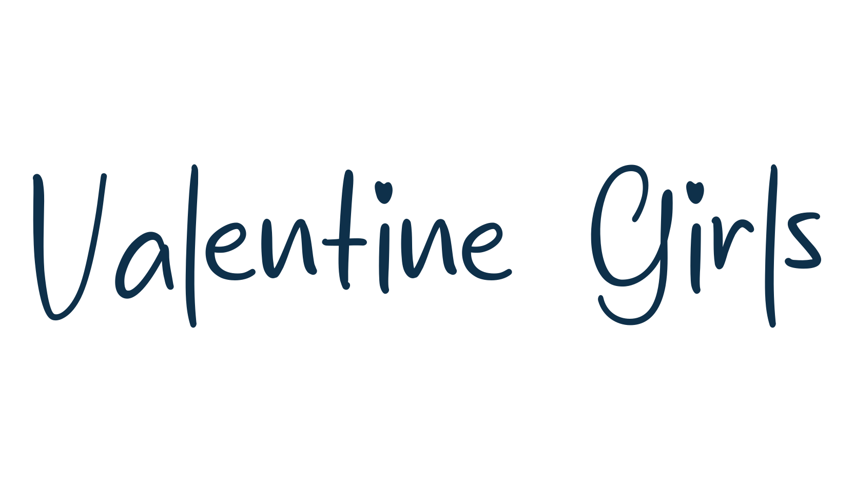 Valentine Girls, handwriting font preview