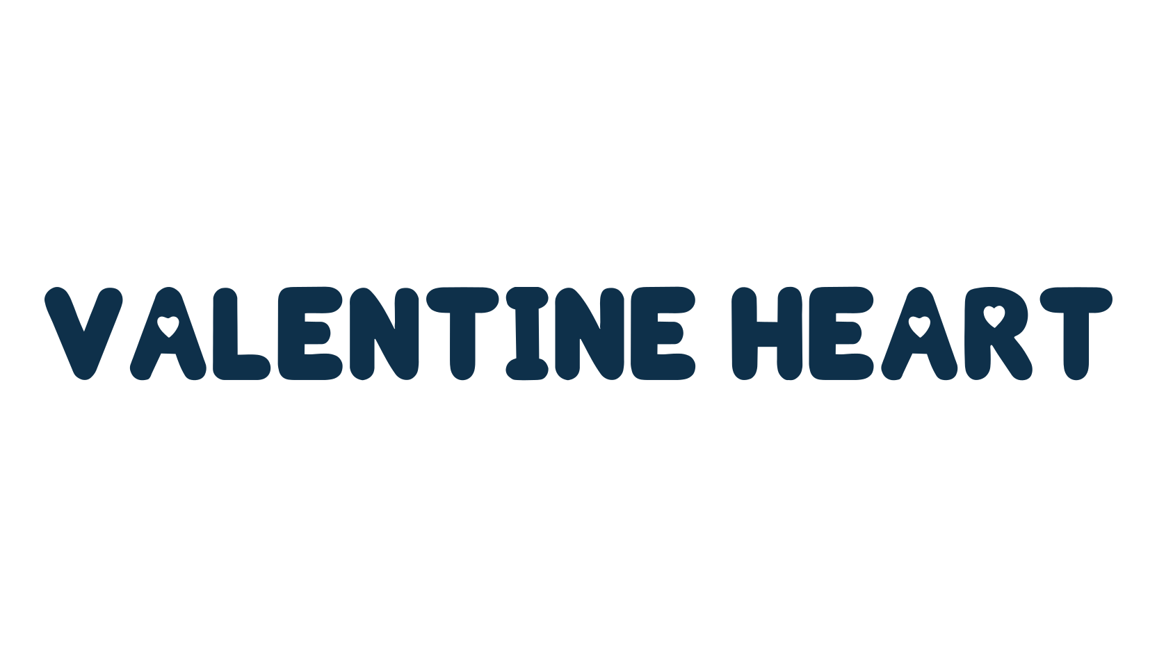 Valentine Heart, fancy decorative font preview
