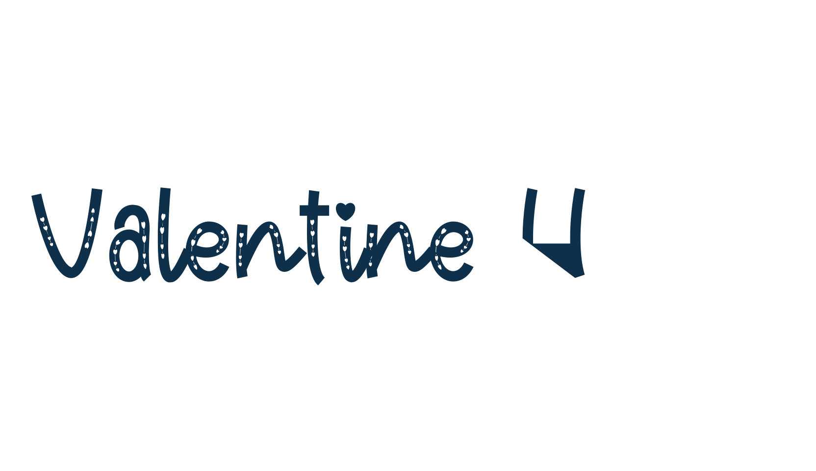 Valentine Heart (valentine-heart), fancy decorative font preview