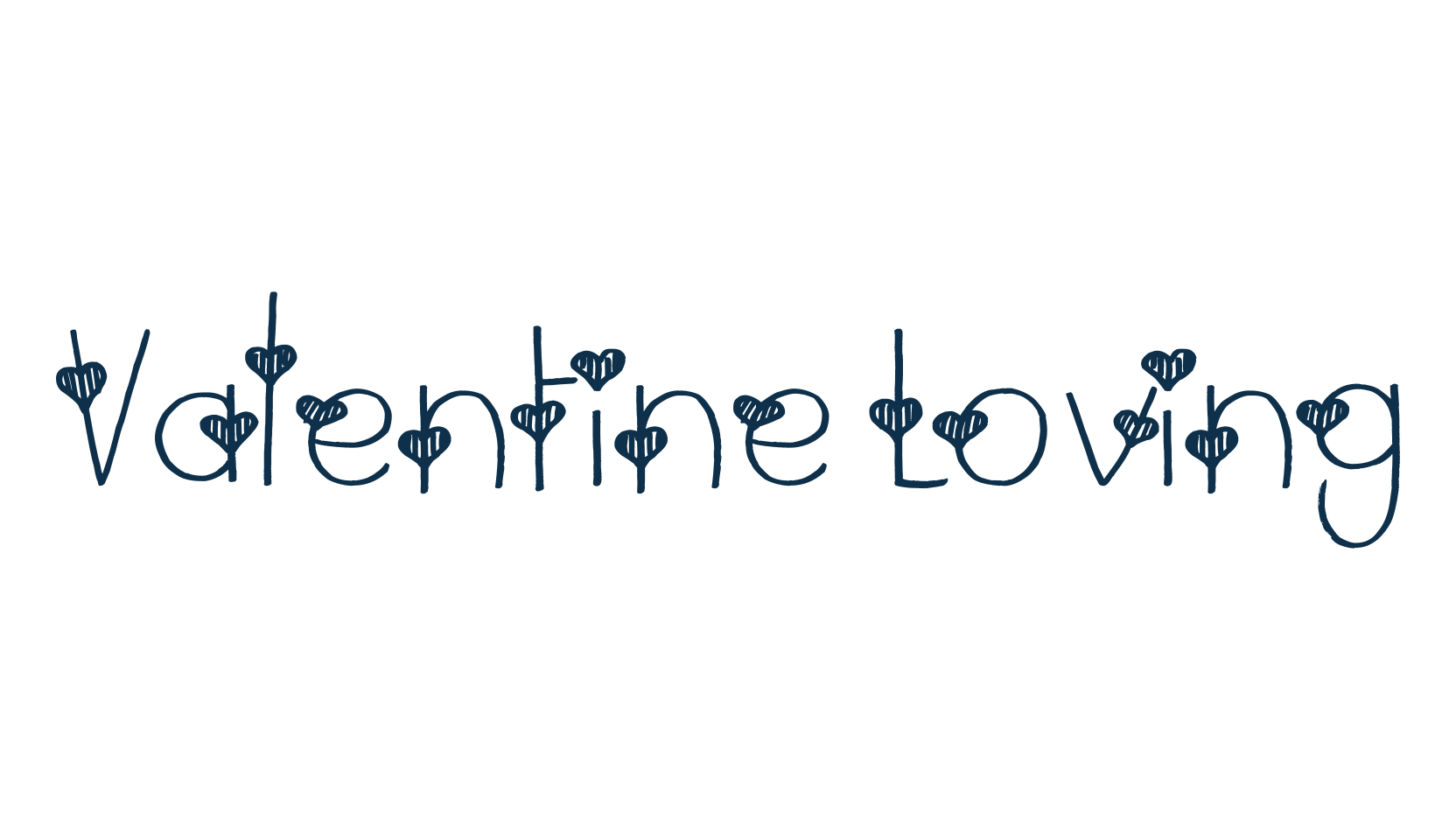 Valentine Loving, fancy decorative font preview