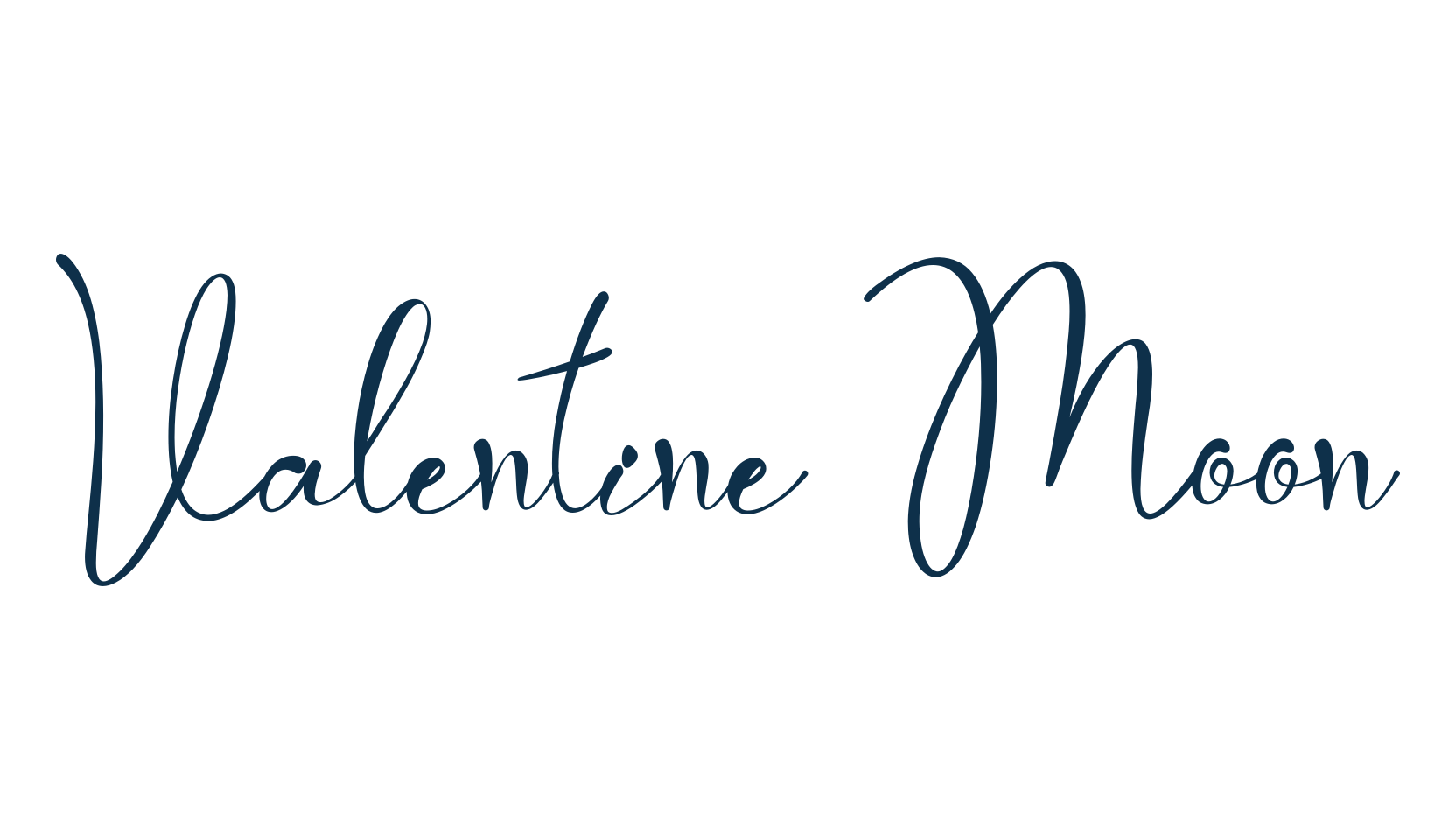Valentine Moon, script handwritten fancy decorative calligraphy font preview