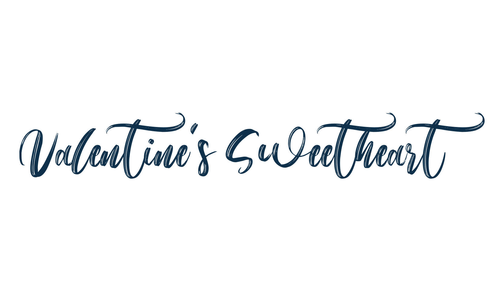 Valentine's Sweetheart, brush font preview