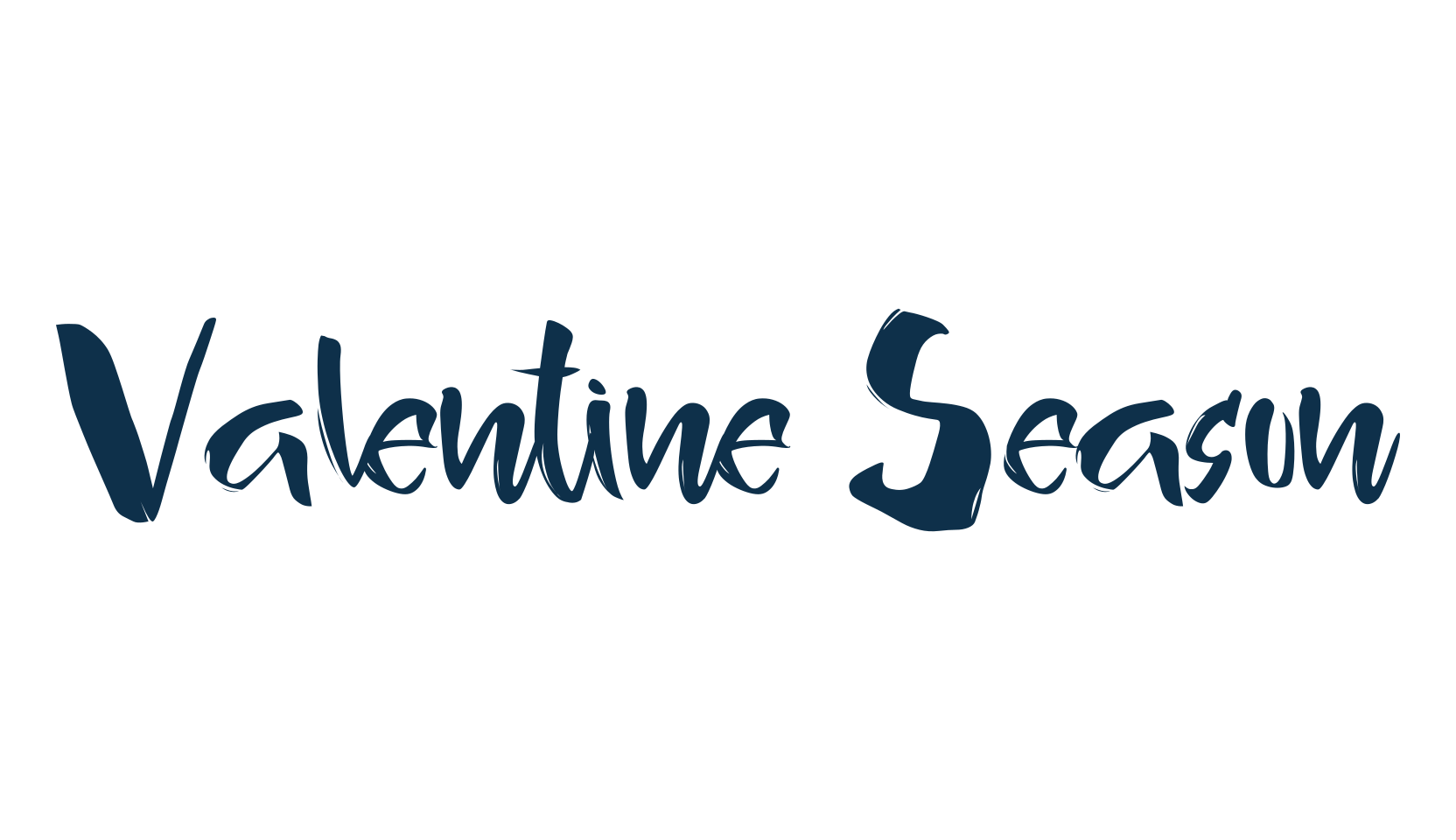 Valentine Season, brush font preview
