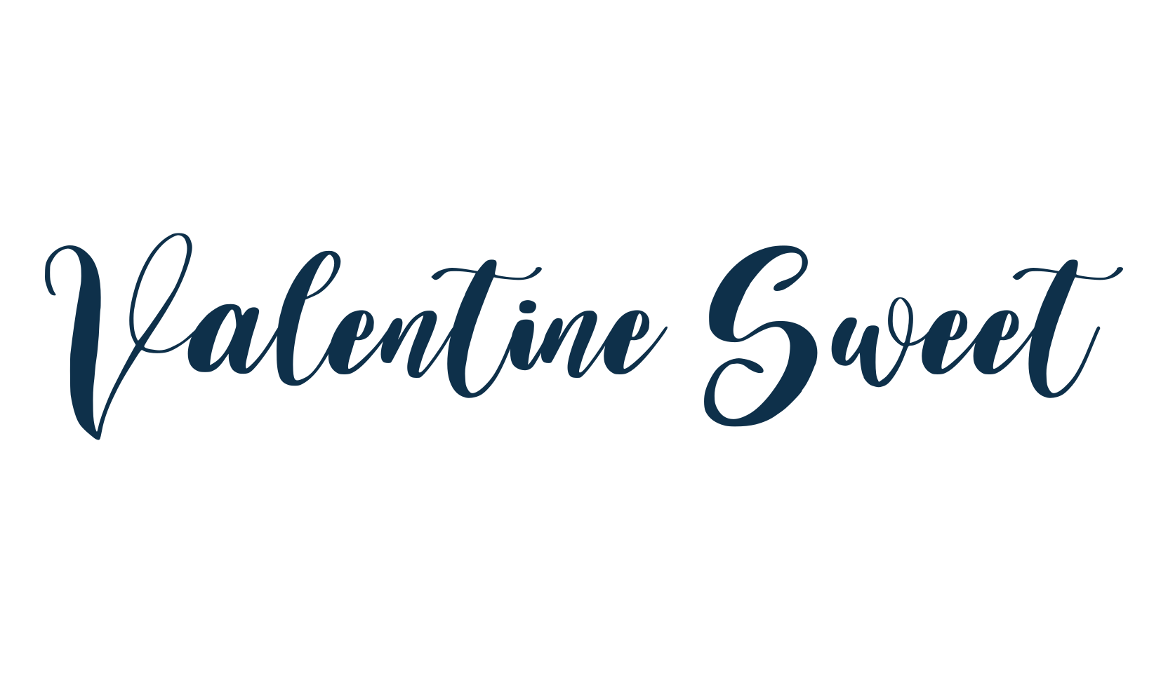 Valentine Sweet, script calligraphy fancy decorative font preview