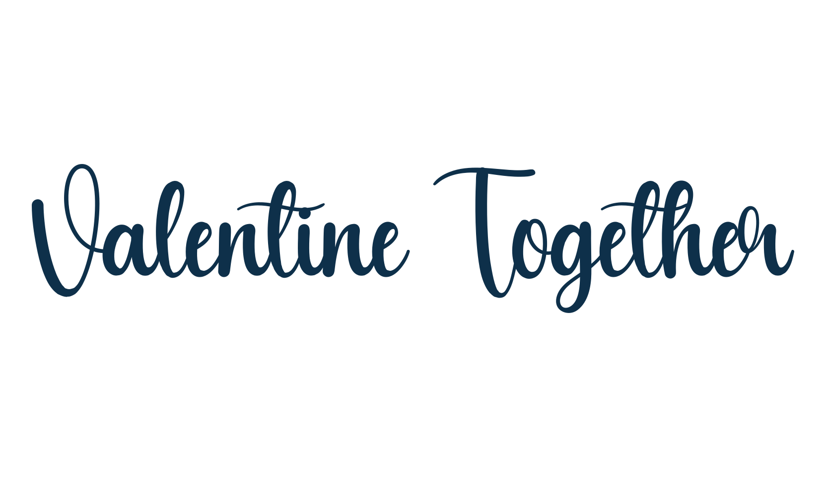 Valentine Together, handwriting font preview