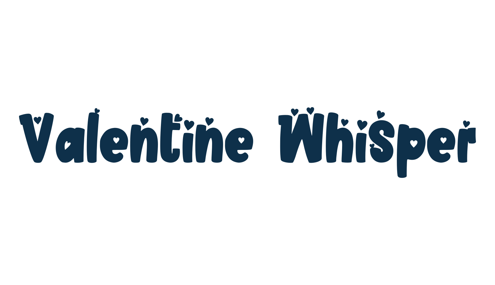 Valentine Whisper, fancy decorative font preview