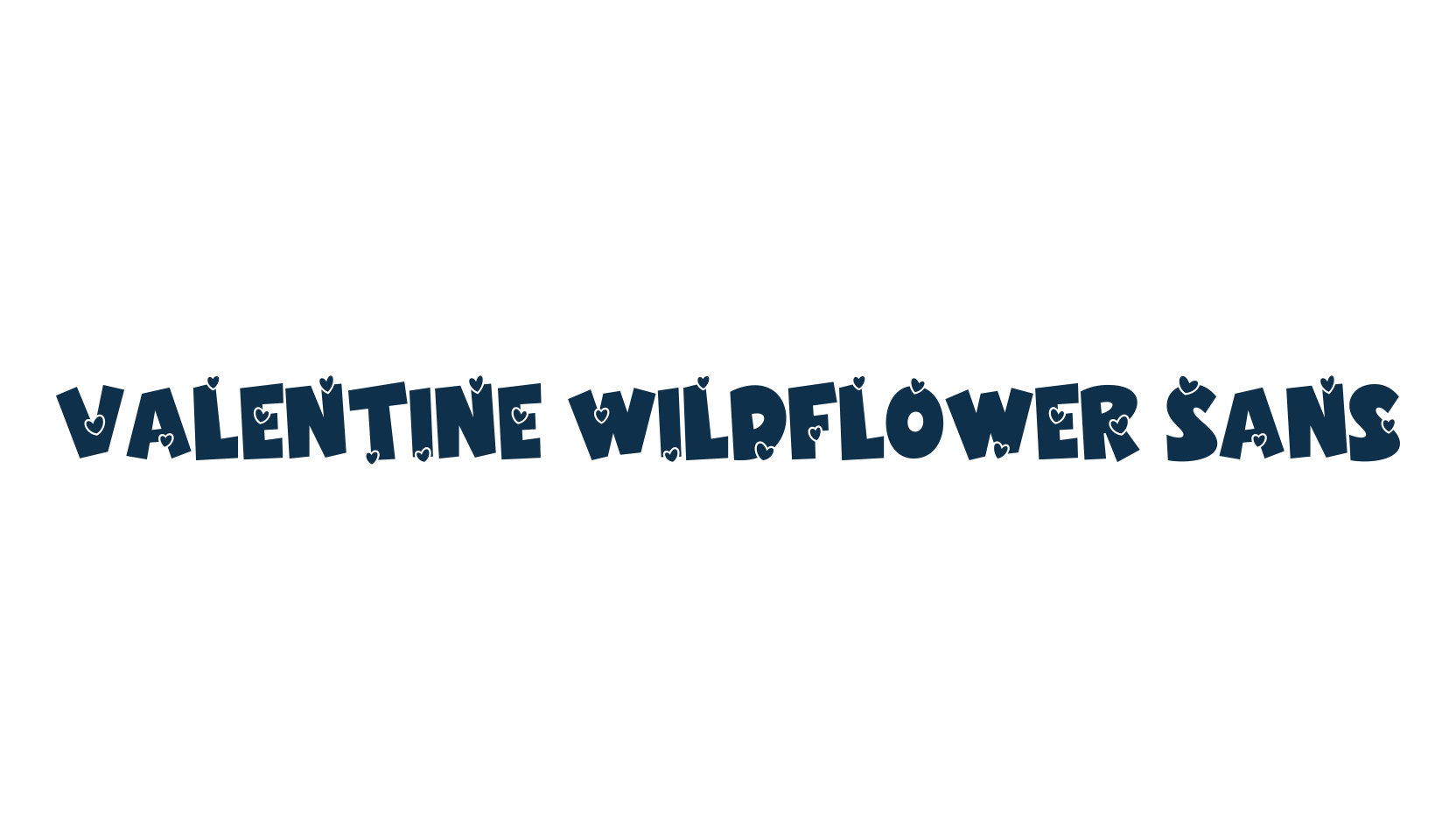 Valentine Wildflower Sans, fancy decorative font preview