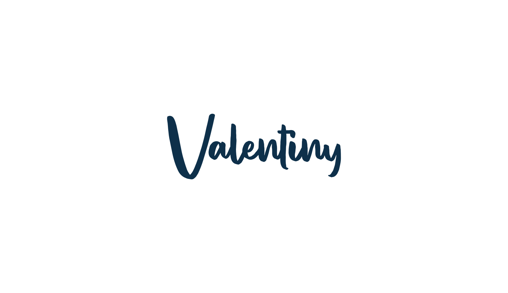 Valentiny, brush font preview