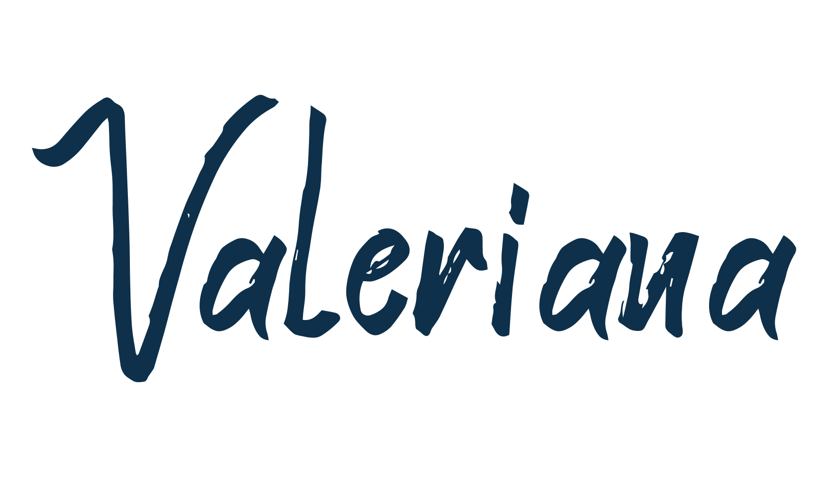 Valeriana, brush font preview