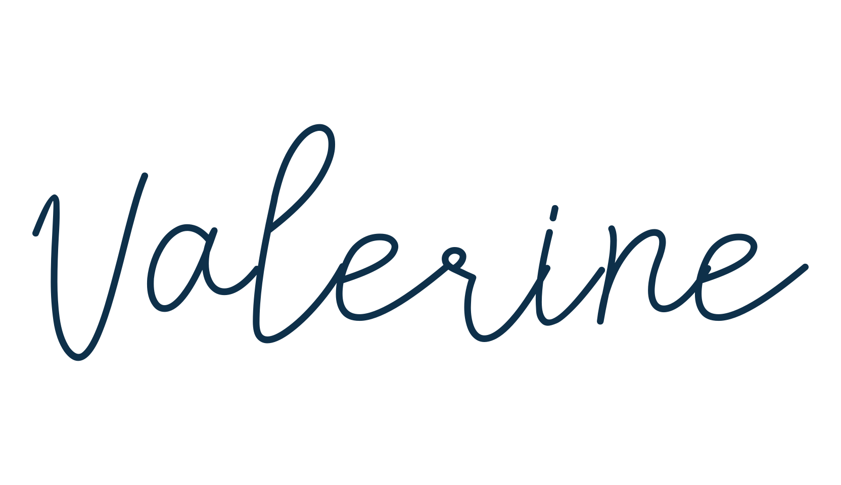 Valerine, handwriting font preview