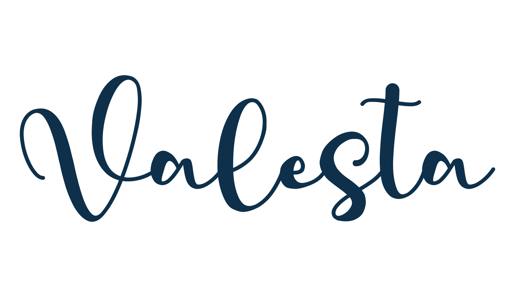 Valesta, calligraphy font preview