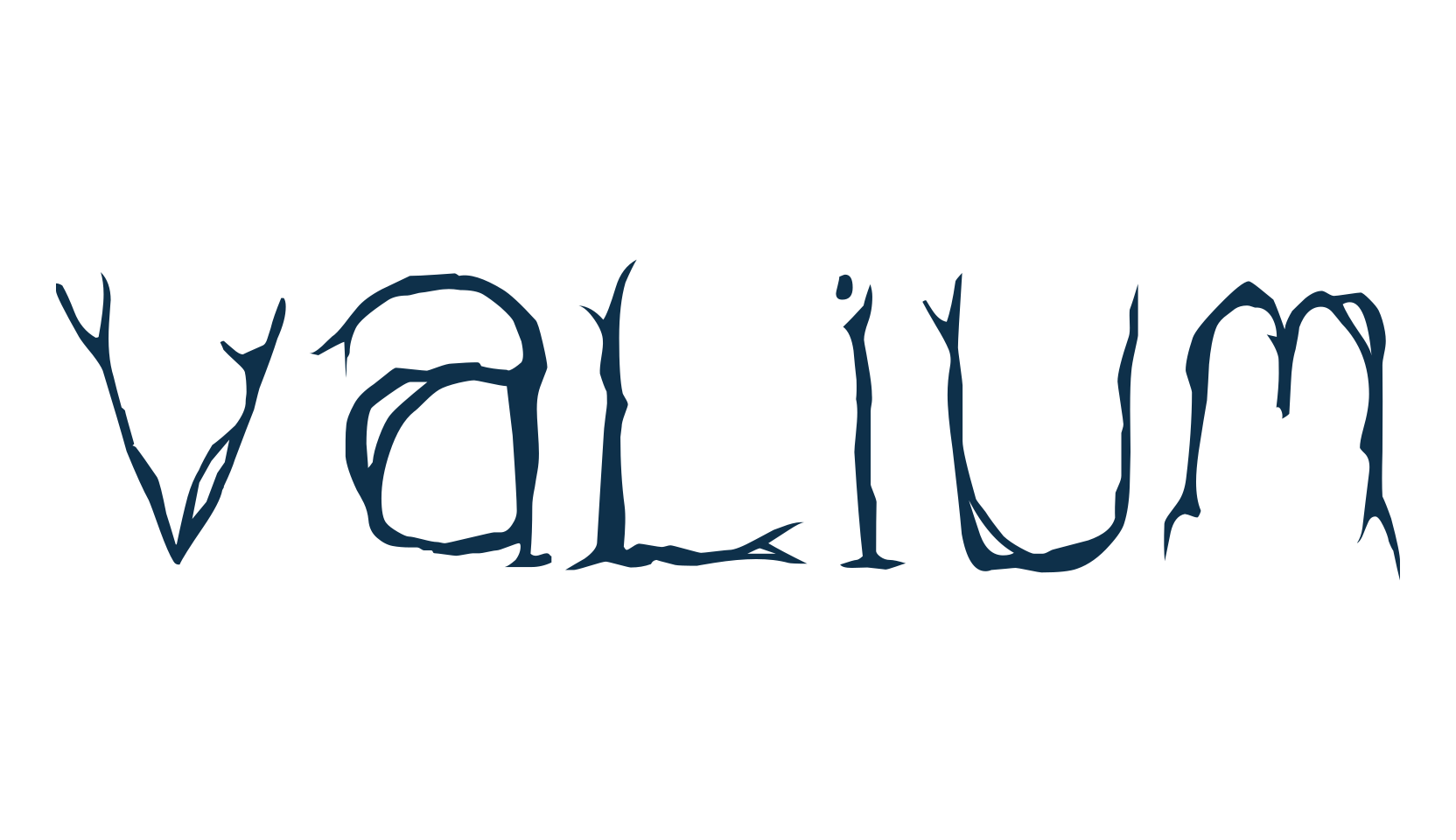 Valium (valium), fancy various decorative script calligraphy font preview