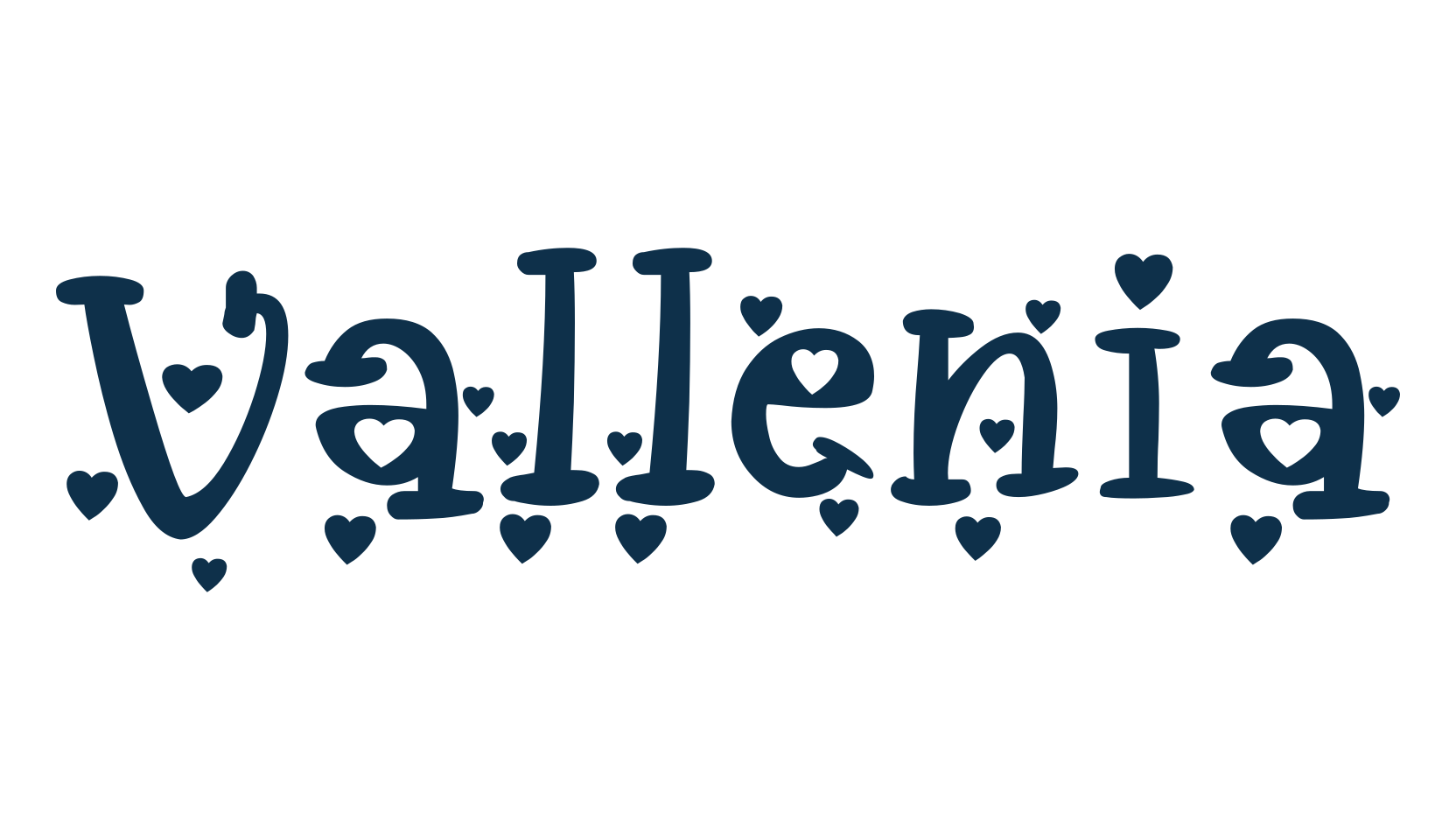 Vallenia, fancy cartoon decorative font preview