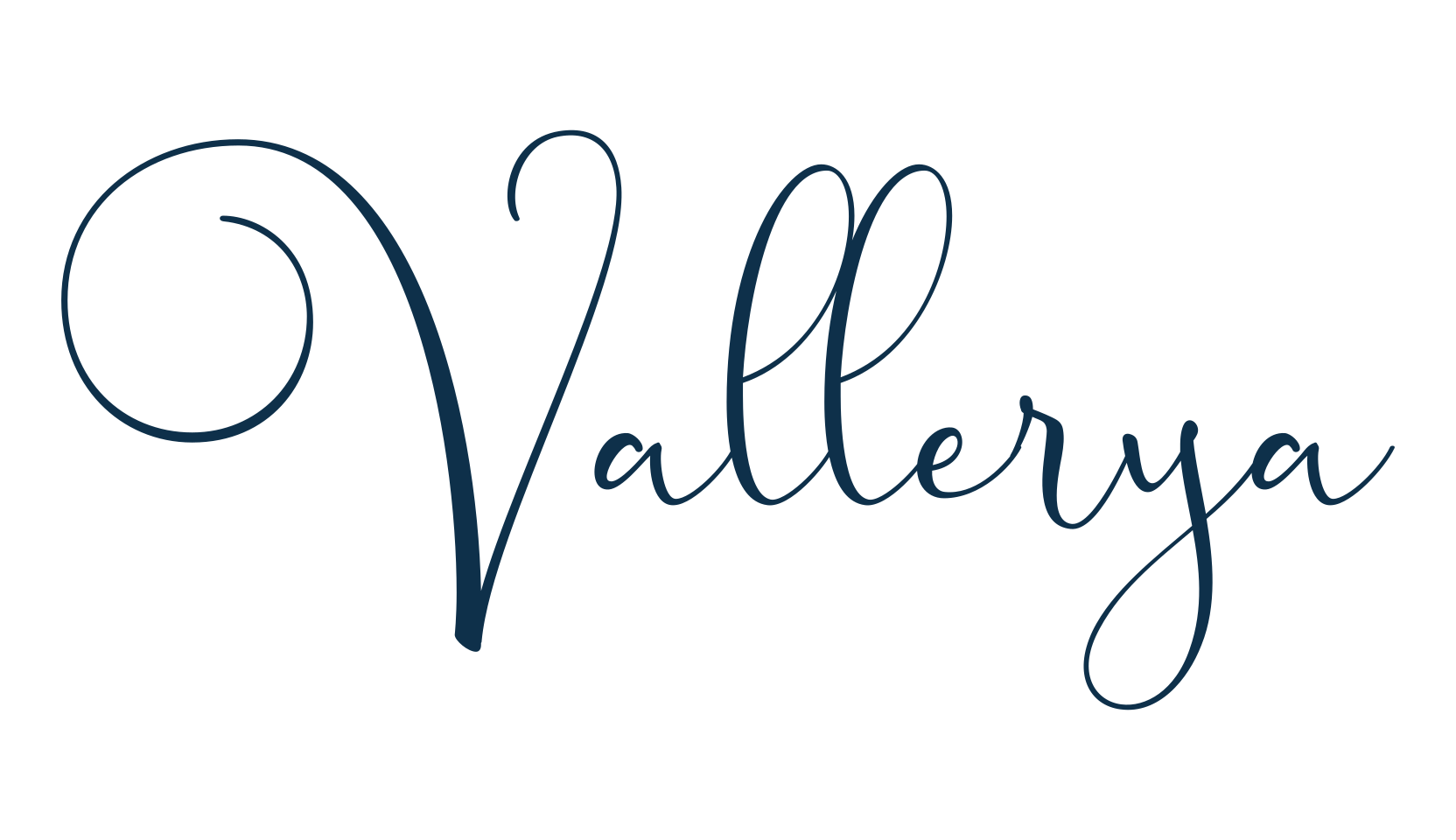 Vallerya, calligraphy font preview
