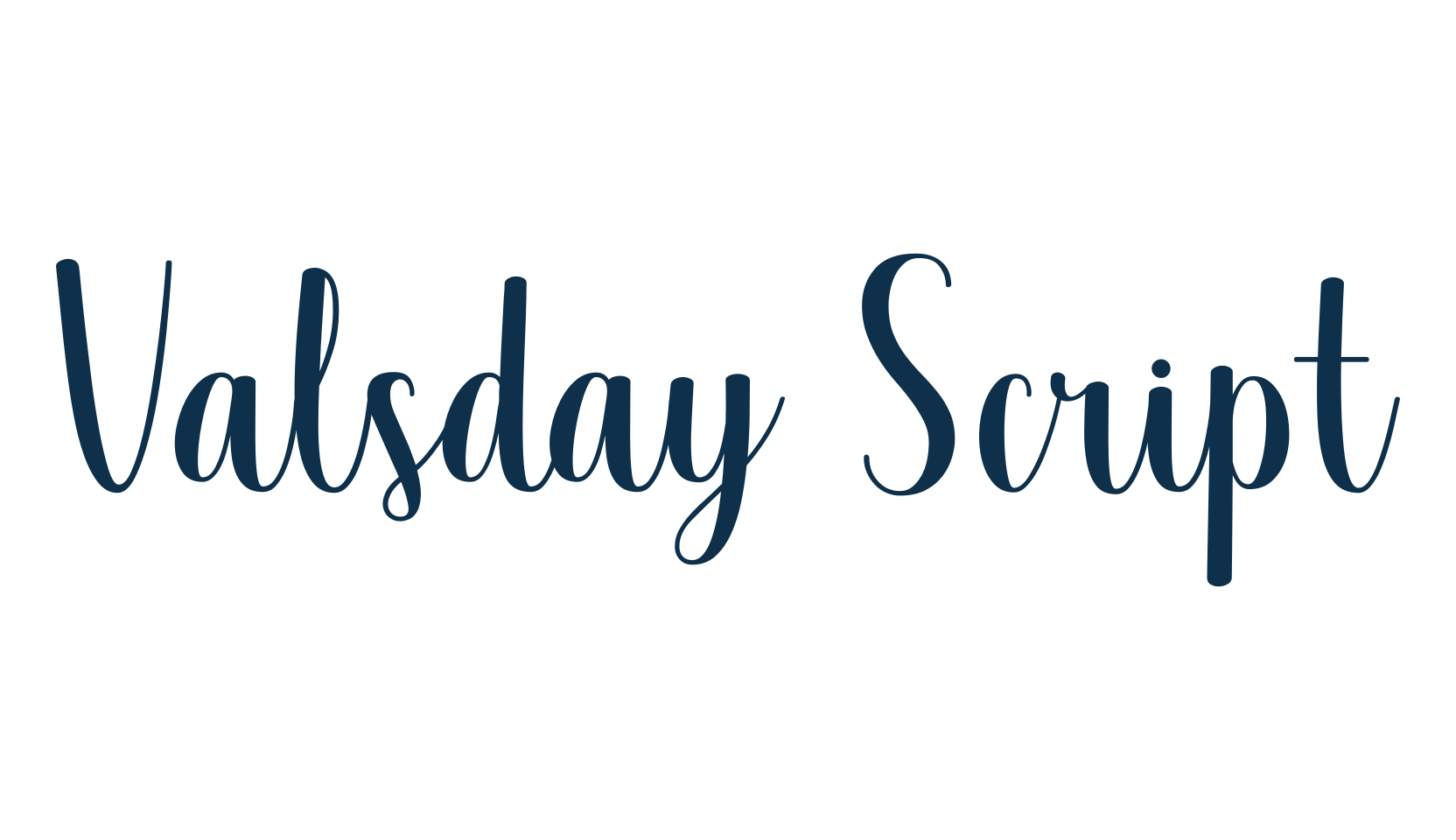 Valsday Script, calligraphy font preview
