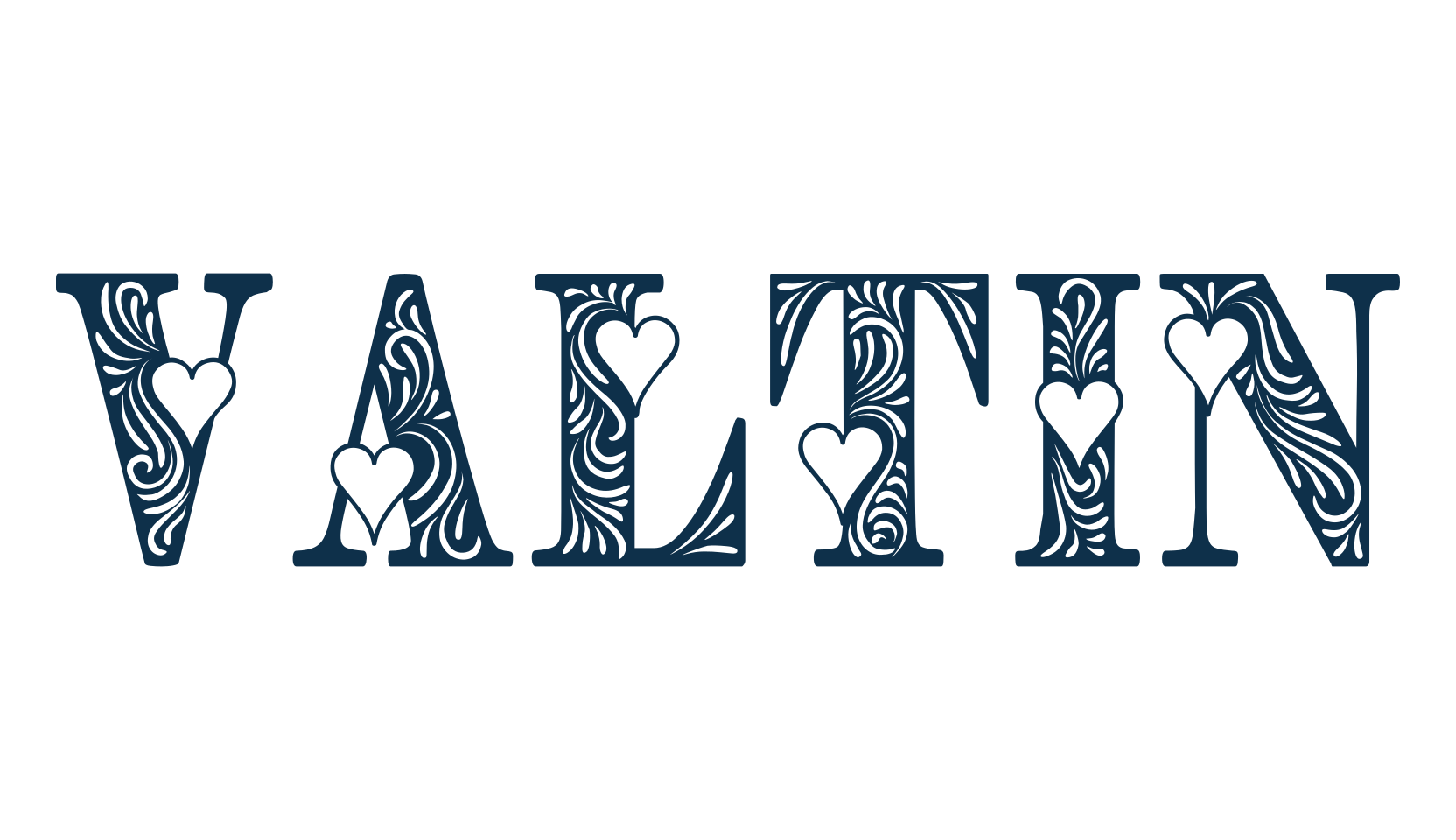 Valtin, fancy decorative font preview