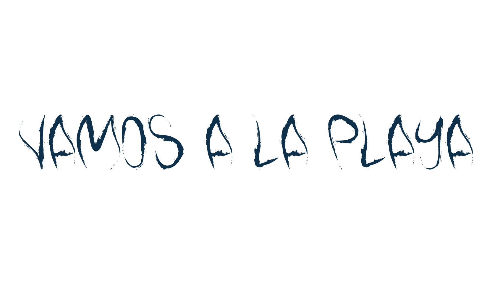 Vamos a la playa, brush font preview