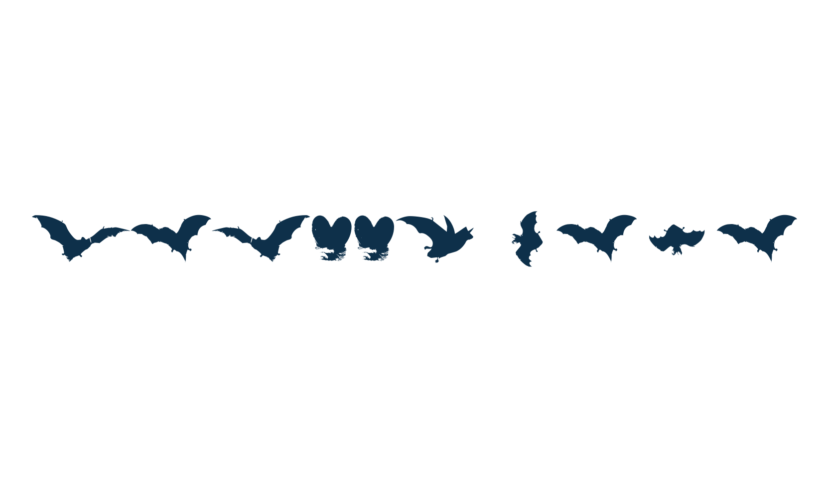Vampyr Bats, fancy decorative font preview