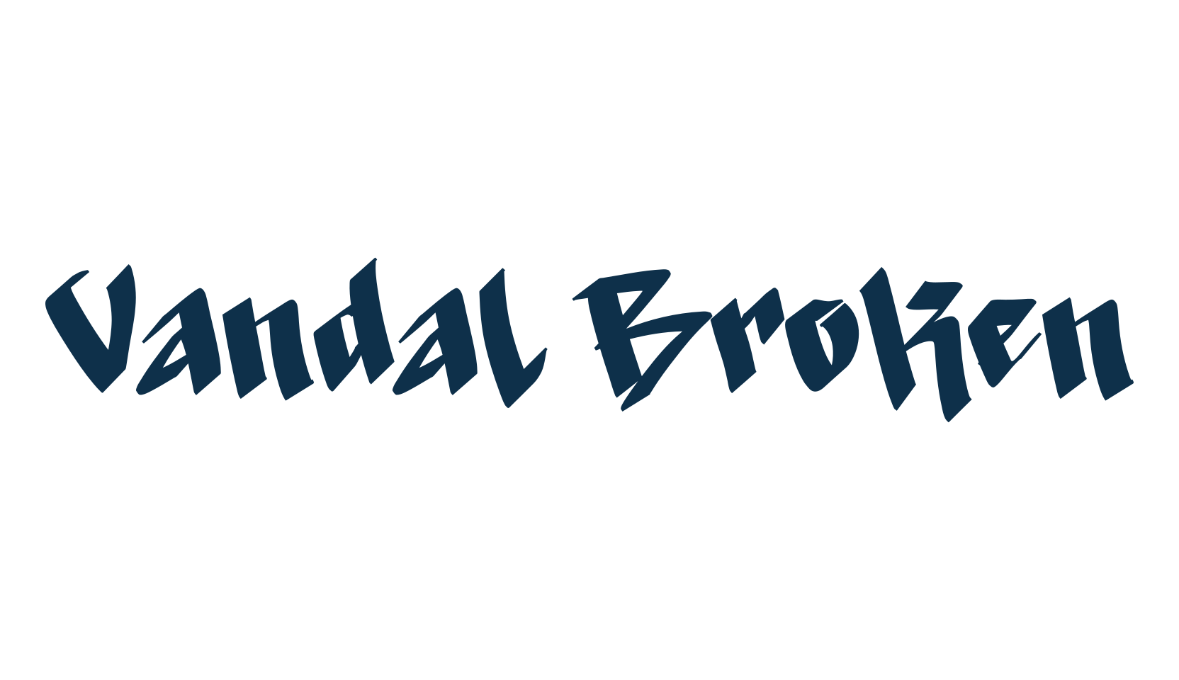 Vandal Broken, graffiti font preview