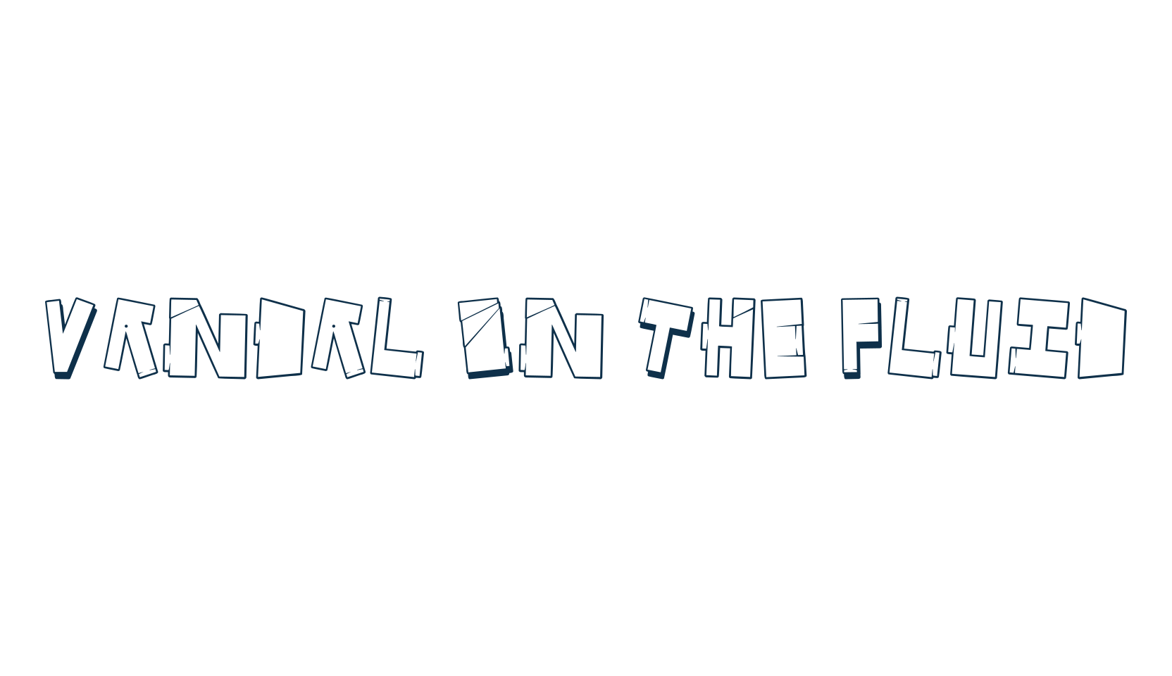 Vandal On The Fluid, script graffiti fancy decorative calligraphy font preview