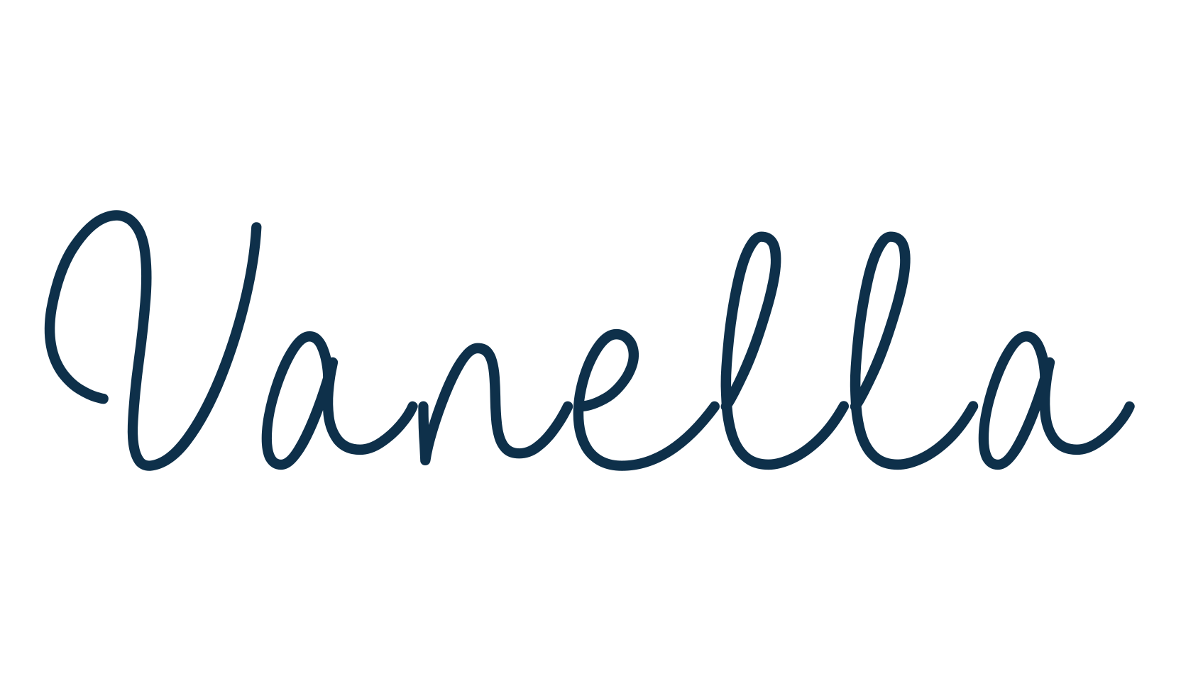 Vanella, script handwritten fancy decorative calligraphy font preview